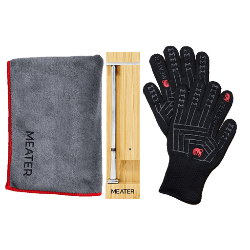 MEATER Pro Honey, Grillhandschuhe und Mikrofasertuch im Bundle View 1