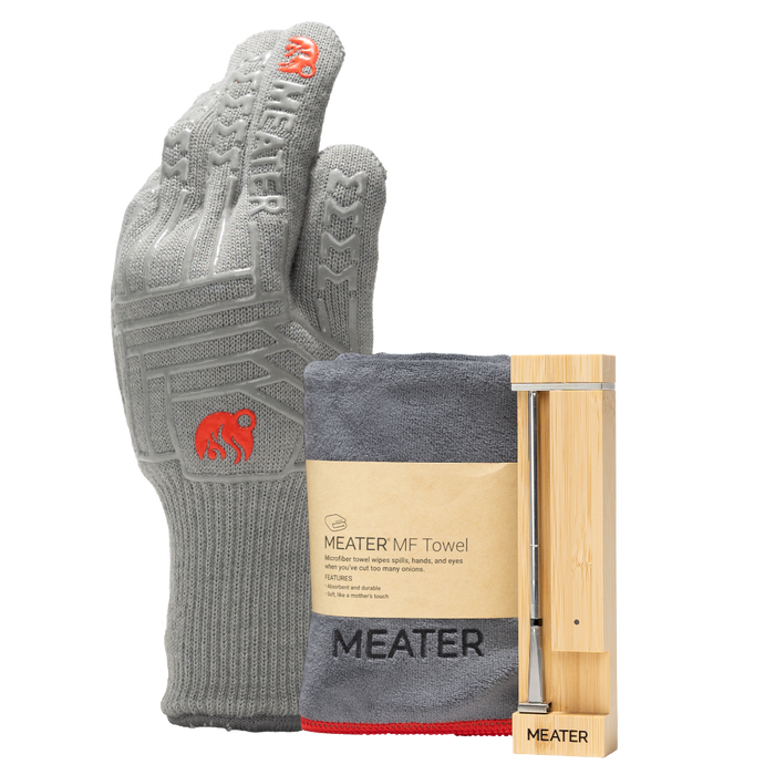 MEATER Pro Honey, Grillhandschuhe und Mikrofasertuch im Bundle